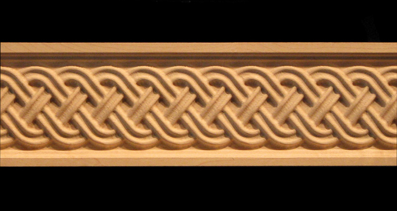 Decorative Wood Moulding-Frieze- Carved Celtic Double Weave