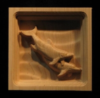 Corner Block - Dolphin Pair