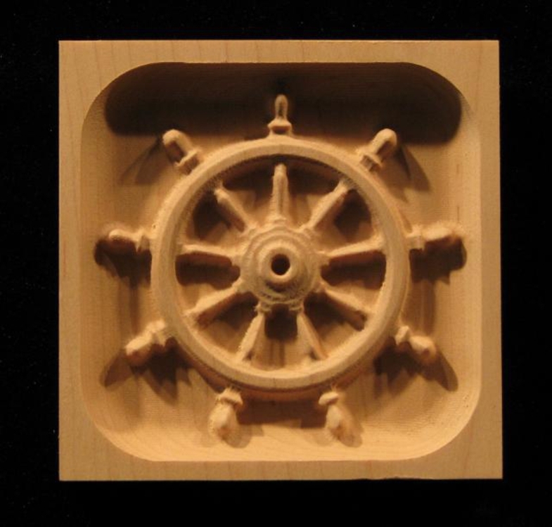 Corner Block - Ship's Wheel