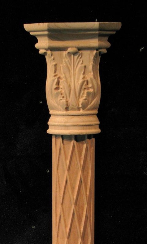 Applique Pilaster - Acanthus Capital w Diamond Base