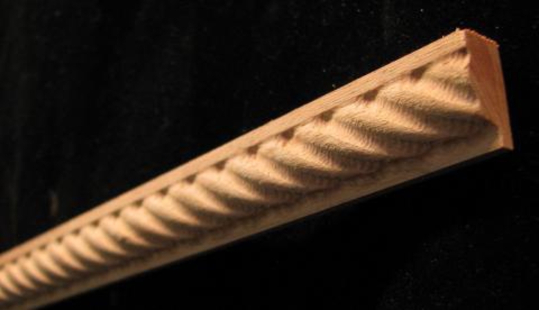 Wood carved accent moulding - Carved Rope