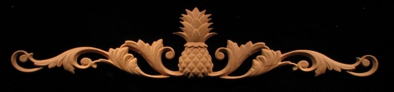 Onlay - Wide - Classic Pineapple with Scrolls Onlay