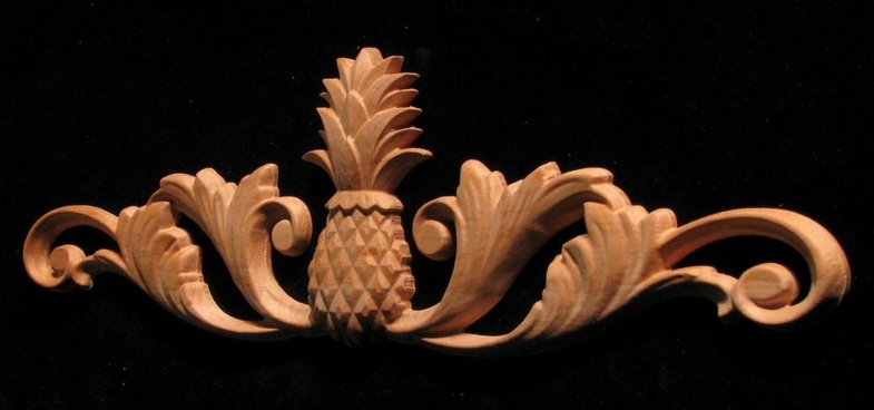 Onlay - Wide - Classic Pineapple with Scrolls Onlay