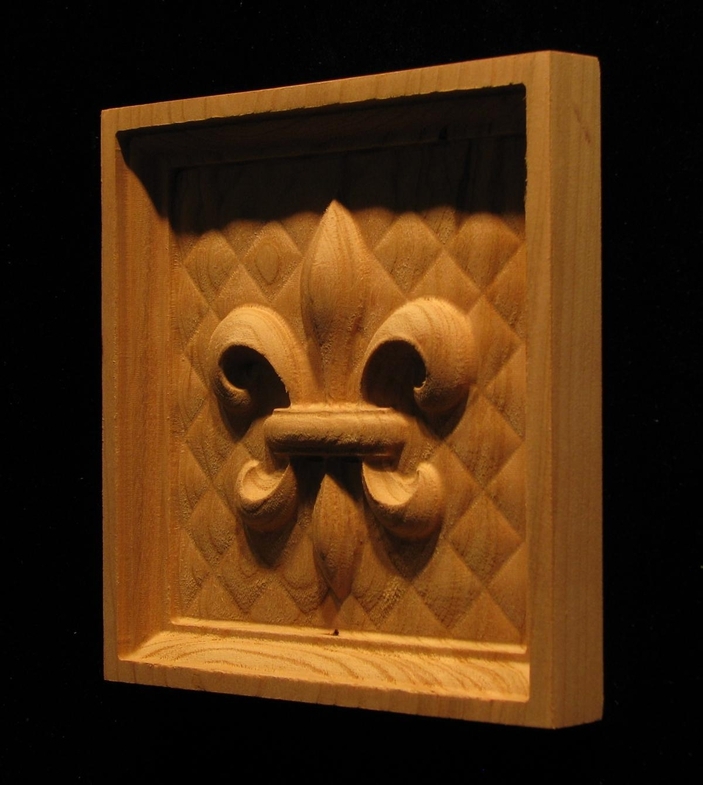 Corner Block - Fleur de Lis #3 Tufted