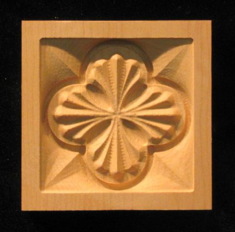 Block - Deco Fan carved wood