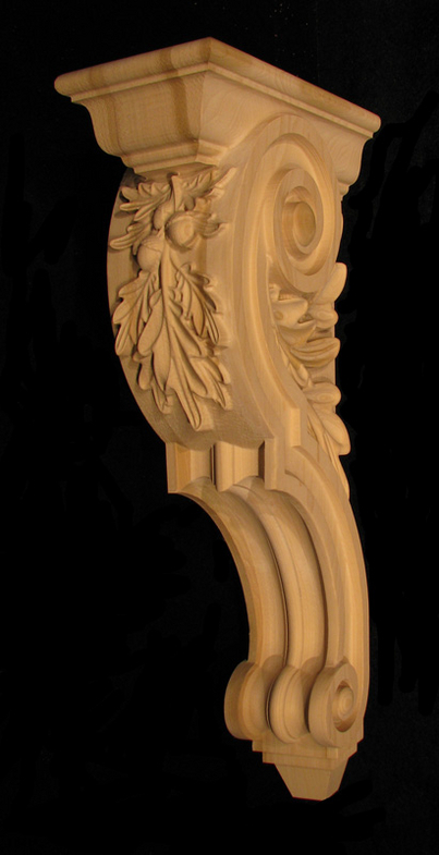 Custom Oak Leaf & Acorn Corbel - Large | Corbels , Brackets, and Plinths