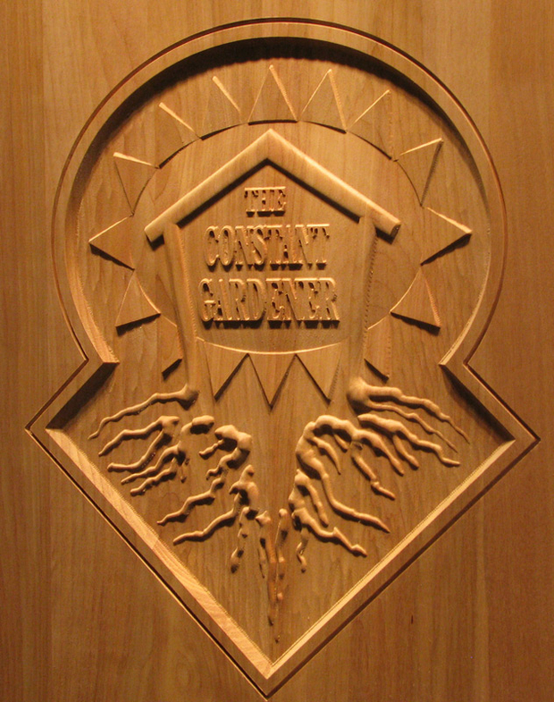Business Logo Carved Cabinet Door