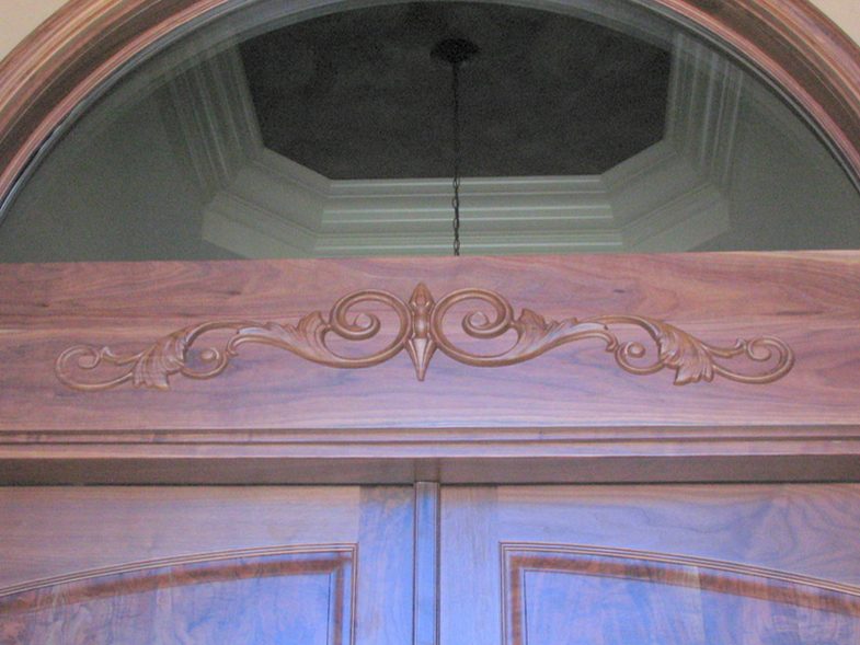 Carved Applique for door header - Philyaw Residence