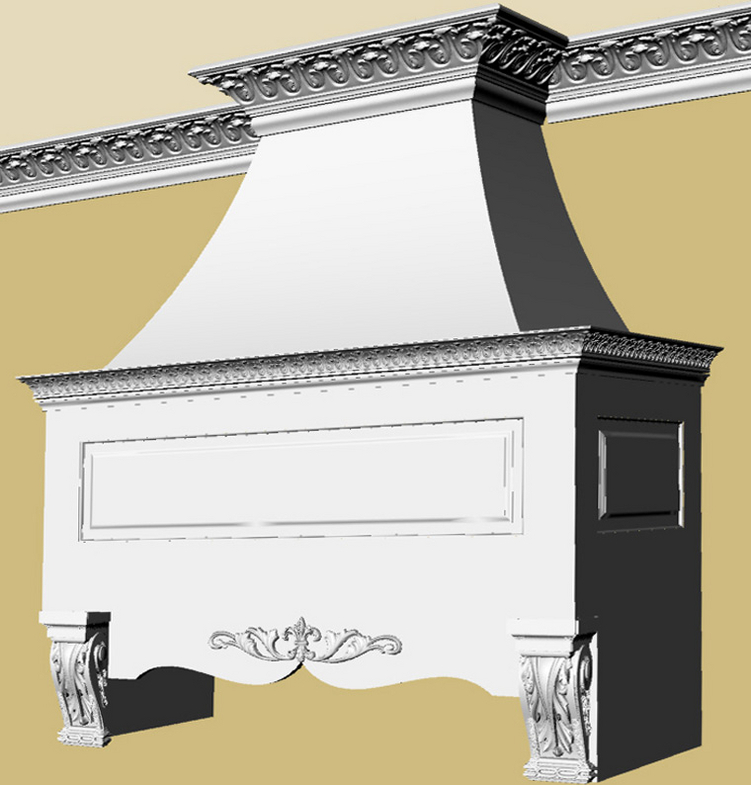 French Country Range Hood Rendering | Range Hoods