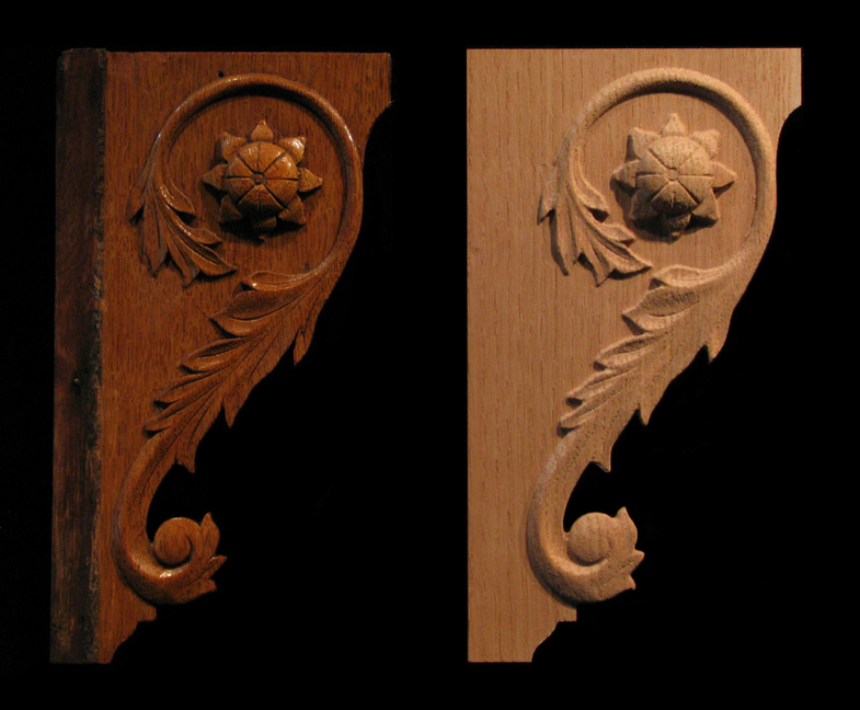 Suster Small Bracket for Grand Staircase copy | Reproduction and Restoration Carvings