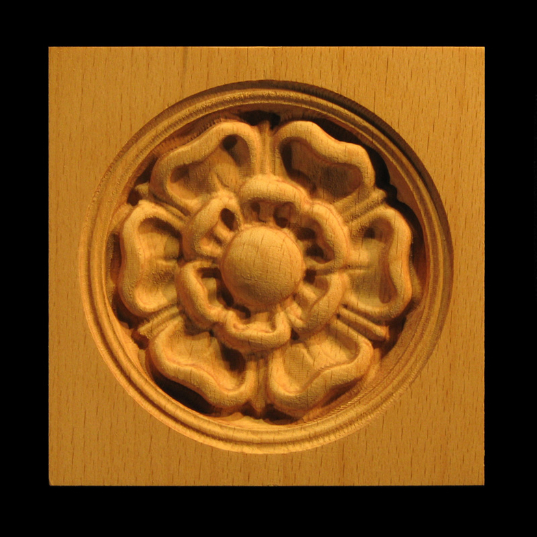 Corner Block - Classic Flower - Round Inset