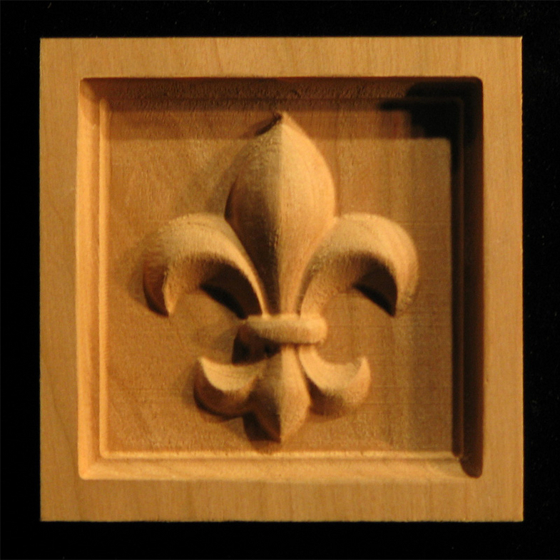 Corner Block - Fleur de Lis #1