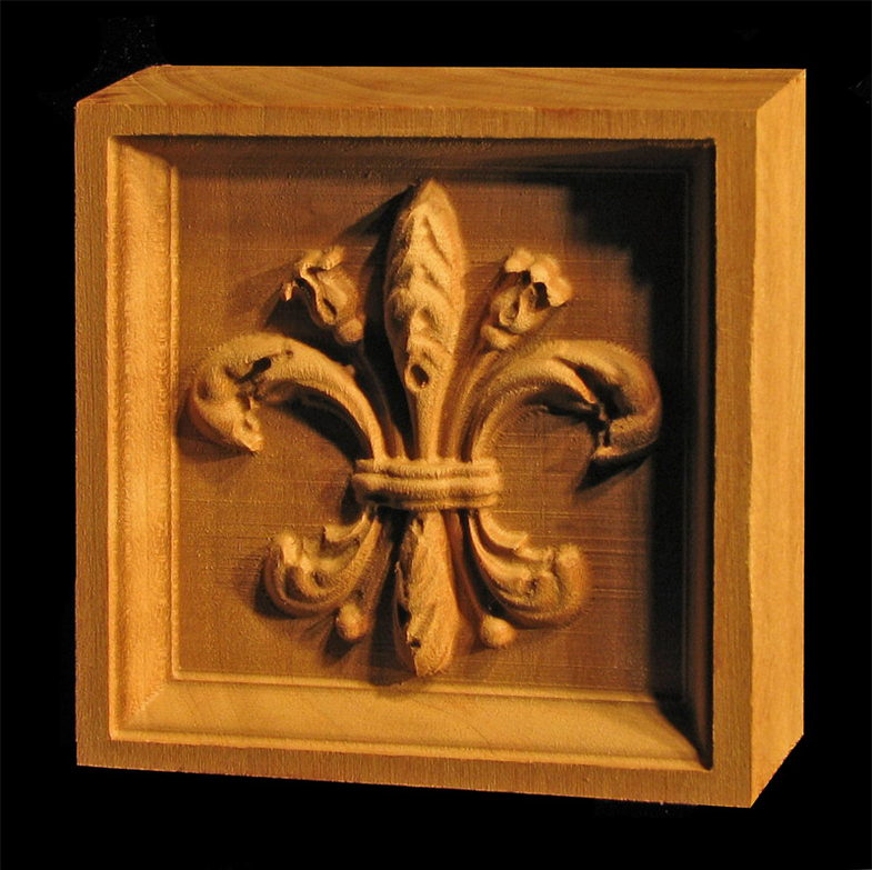 Corner Block - Fleur de Lis #2