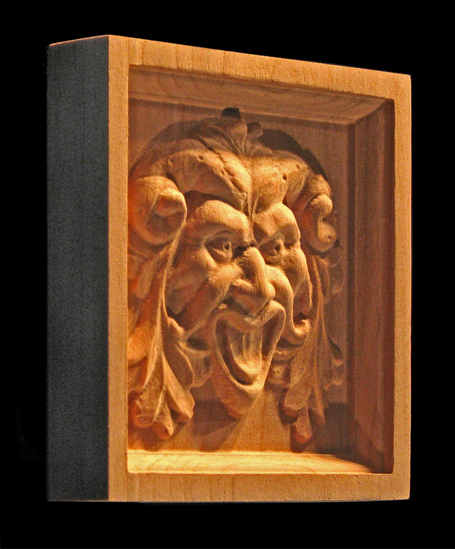 Corner Block - Green Man