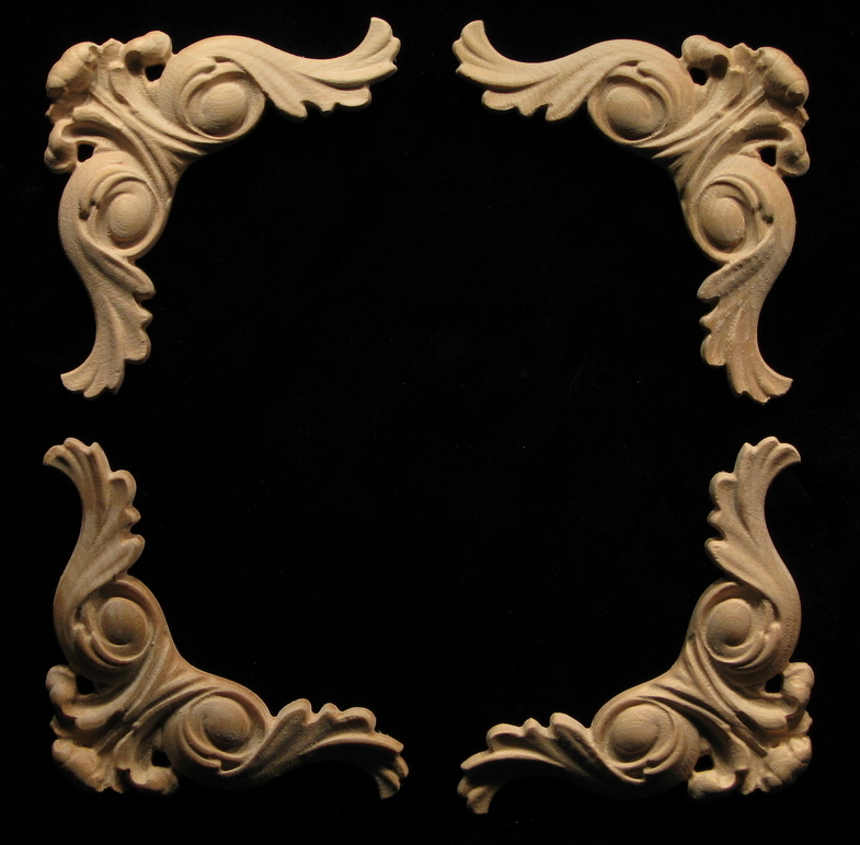 Onlay - Corner, Acanthus Volutes