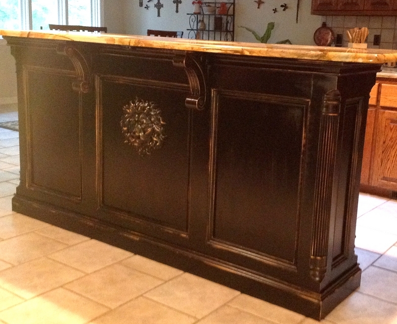 lion onlay in kitchen island | kitchen islands and bars