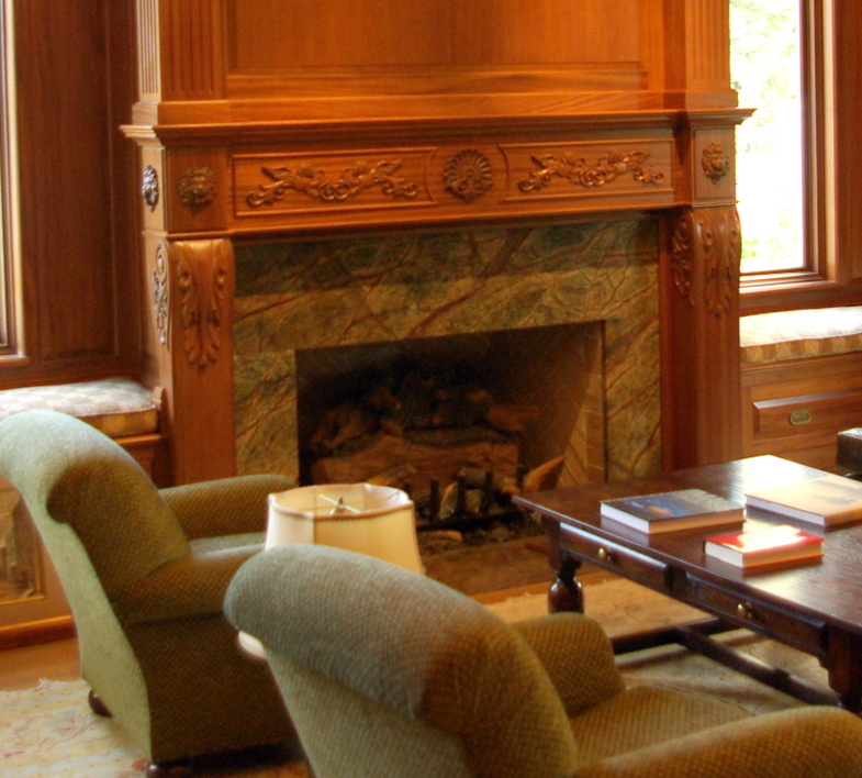 Mantel with Lions and Acanthus Leaves | Fireplace Mantel Components