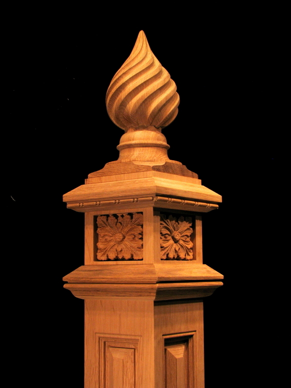 Spiral Finial Newel Post | Columns, Legs, Capitals,  Newel Posts and Balusters