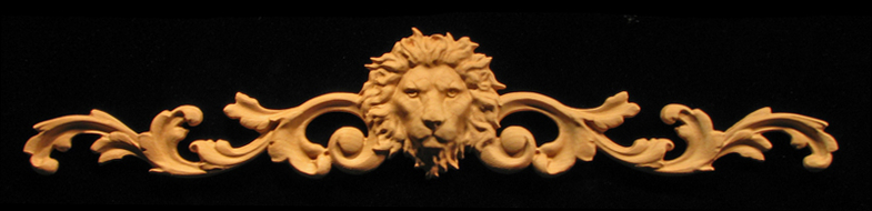 Onlay - Wide - Regal Lion with Scrollwork
