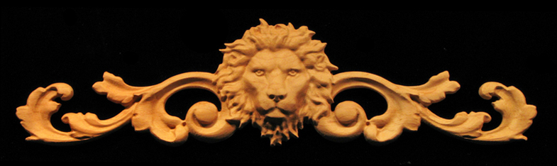 Onlay - Wide - Regal Lion with Scrollwork