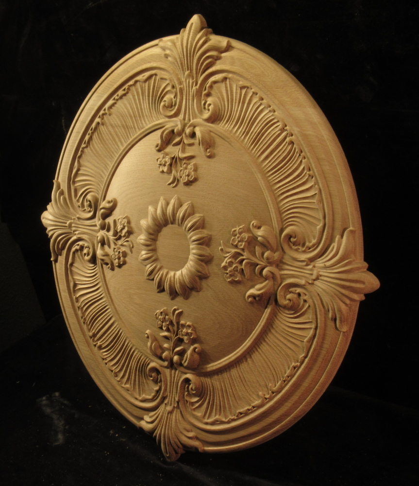 Medallion - Acanthus and Flowers