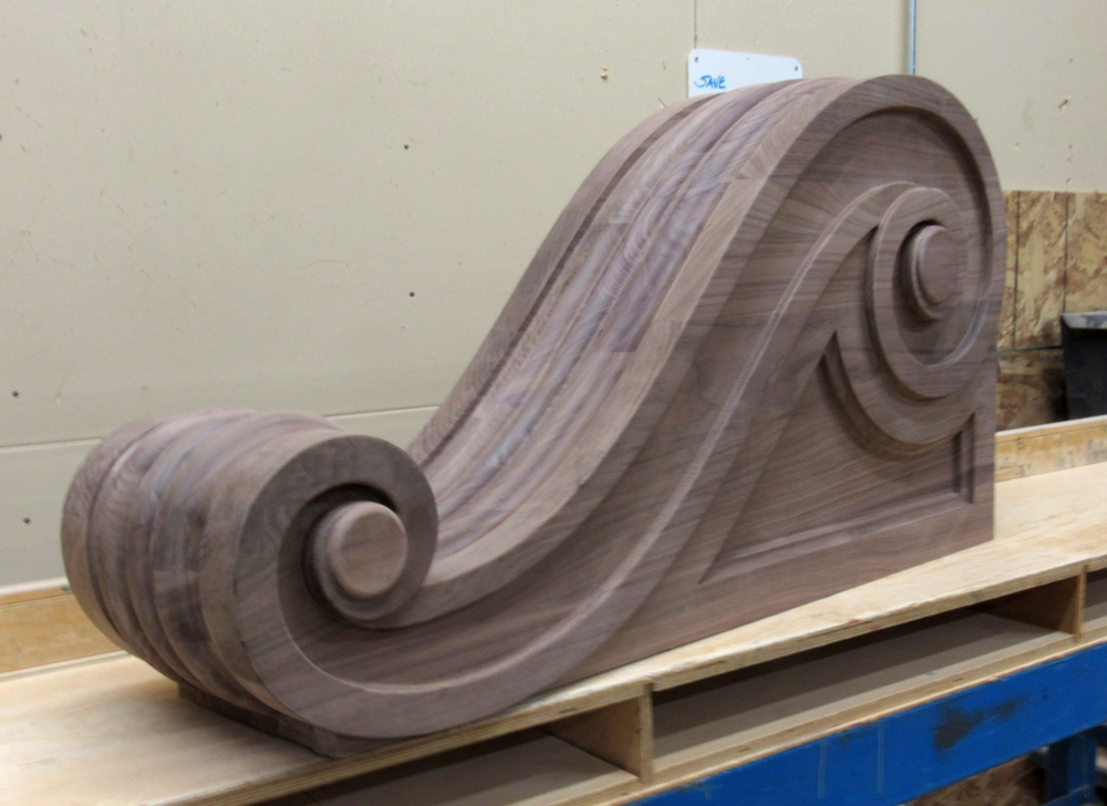 Large Corbel - Bracket Scrolled - 21T x 41L x 11W | Corbels , Brackets, and Plinths