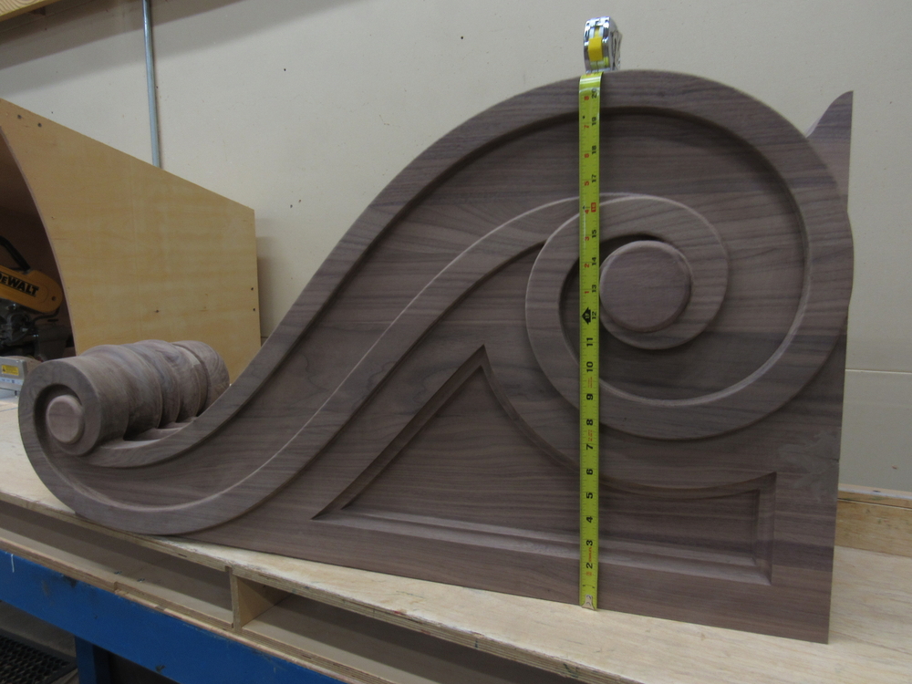 Large Corbel - Bracket Scrolled - 21T x 41L x 11W