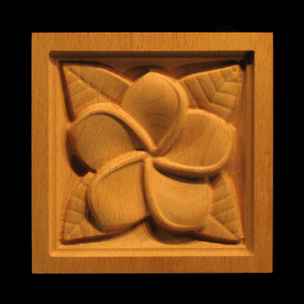 Corner Block - Plumeria Blossom