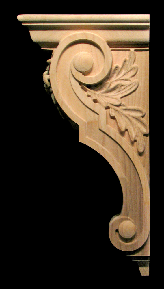 Corbel - Old World Oak Leaves -  5W x 12L x 6D