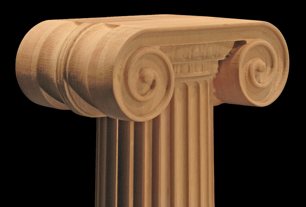 Wooden Column (Half and Full Round) - Ionic with Capital