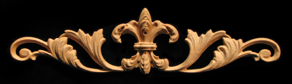 Onlay - Wide - Fleur de Lis #2 w Scrolls