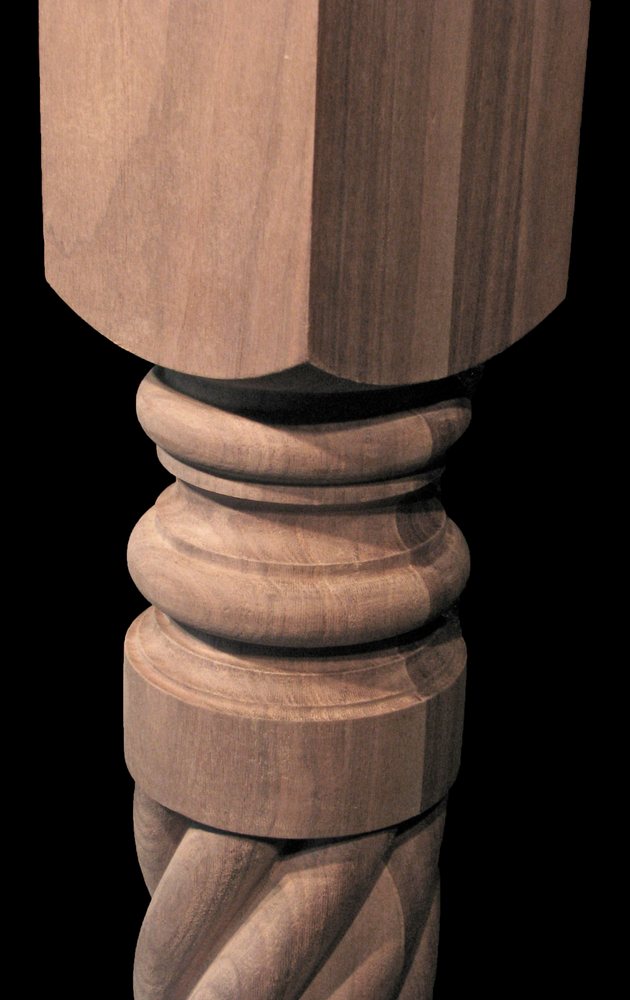 Column Post - Carved Spiral - Full or Half Round