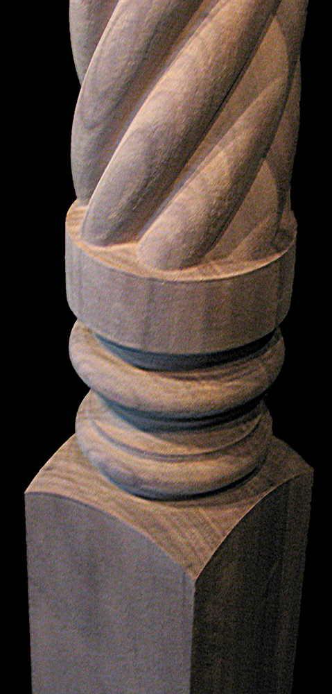Column Post - Carved Spiral - Full or Half Round