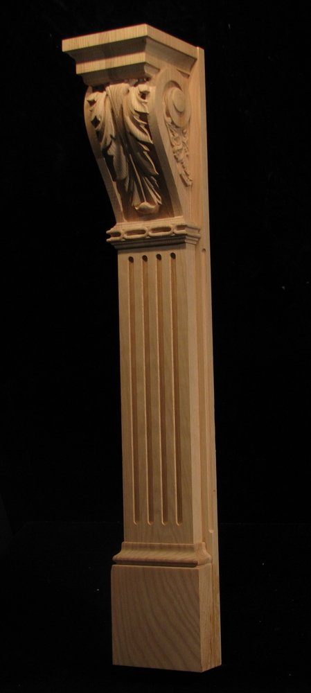 Pilaster Large Acanthus Corbel With Fluted Body