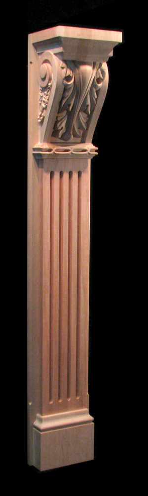 Pilaster Large Acanthus Corbel With Fluted Body