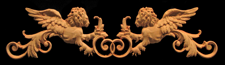 Onlay - Wide  - Venetian (Winged) Lions