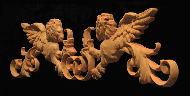 Onlay - Wide  - Venetian (Winged) Lions