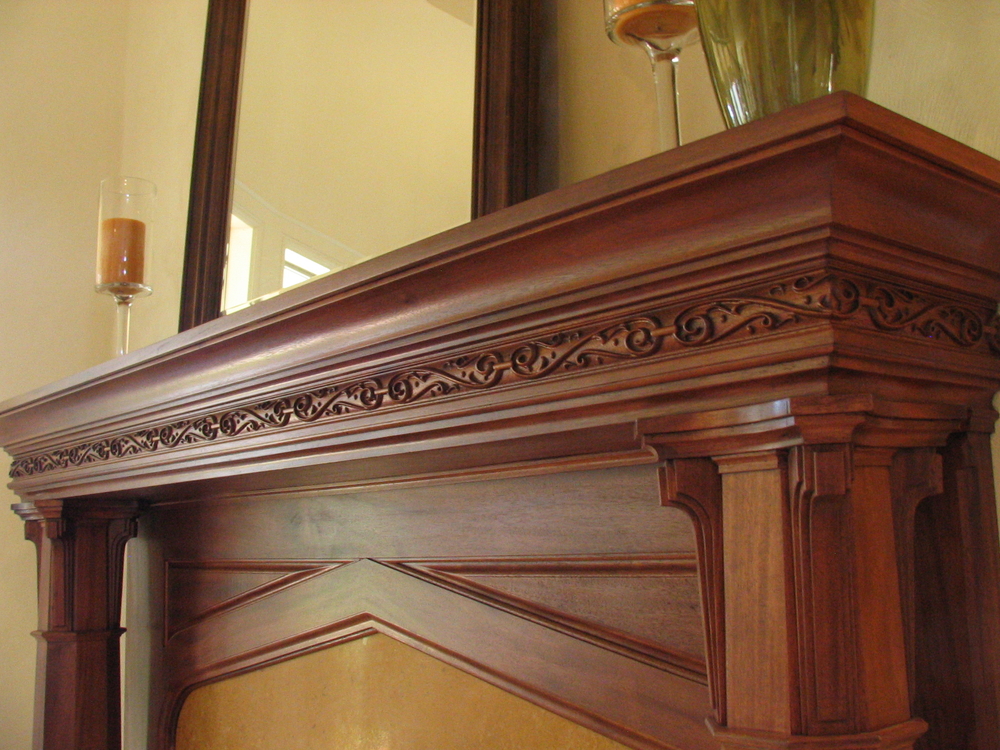 Carved Mantel Frieze - Philyaw house.