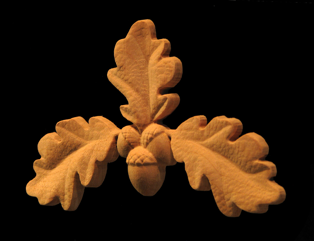 Oak Leaf Carved Onlay