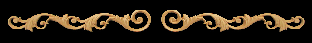 Onlay - Wide - Volutes #1 Expanded - Left and Right Paired Set