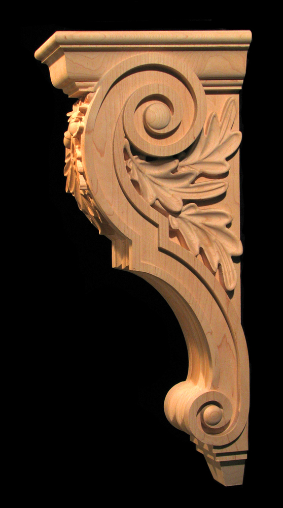 Corbel - Old World Oak Leaves - 5.5W x 23.5L x 10D