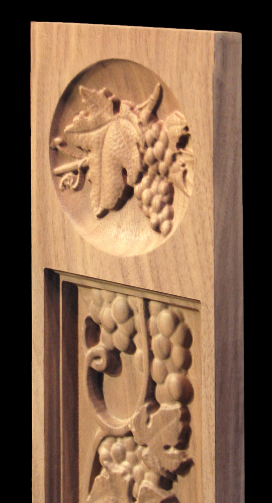 Pilaster - Tuscan Grapes and Vines with Rosette