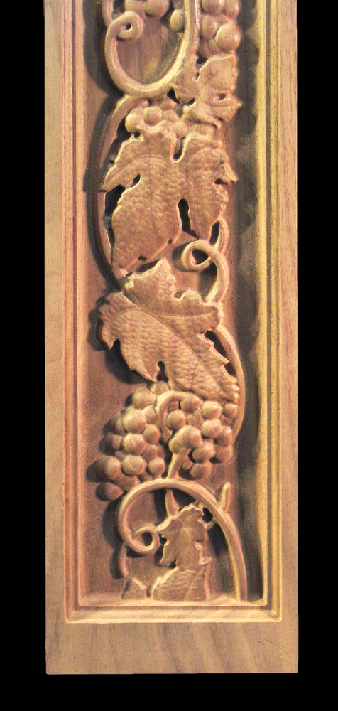 Pilaster - Tuscan Grapes and Vines with Rosette