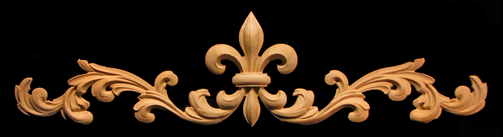 Onlay - Fleur de Lis #3 with Scrollwork