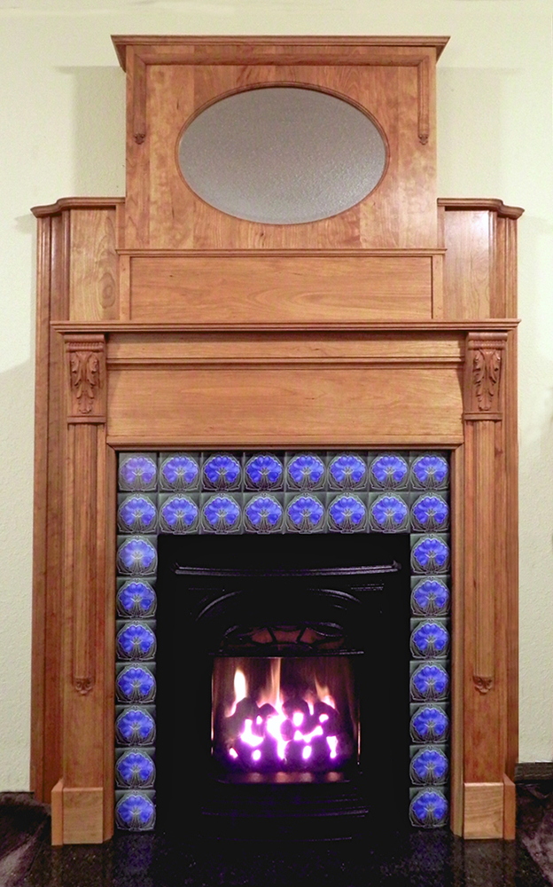 Fireplace using Acanthus Capitals and Ribbed Pilaster | Fireplace Mantel Components