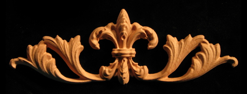 Onlay - Short - Fleur de Lis #2 w Scrolls