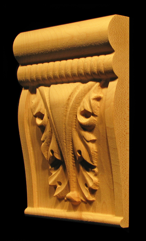 Capital - Acanthus Leaf with Stacked Coins and Rounded Top