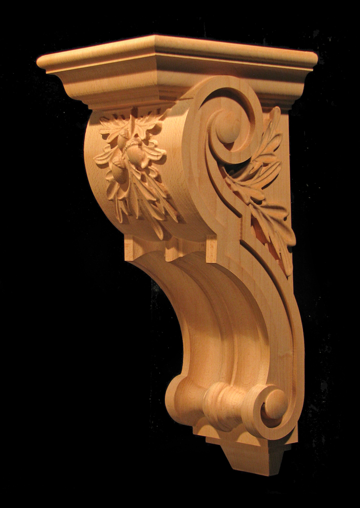 Corbel - Old World Oak Leaves - 7.5W x 18L x 9D