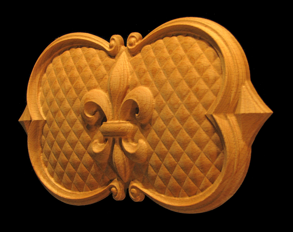 Onlay  - Fleur de Lis #3 in Oval