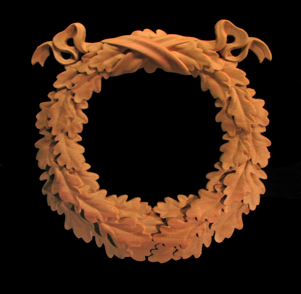 Oak Leaf Wreath - Medallion | Window, Door, and Ceiling Trim